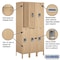 Salsbury Industries Wardrobe Locker, Tan, 18 in. D, Louvered 62368TN-U